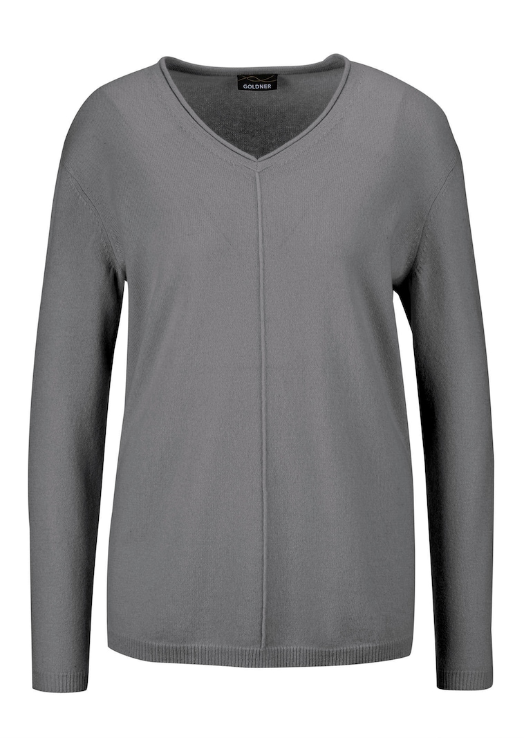 Kaschmirpullover mit V-Ausschnitt