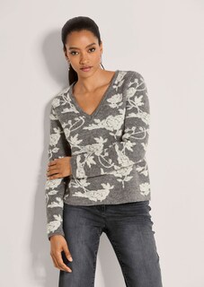 Pullover mit floralem Jacquard-Muster thumbnail 2
