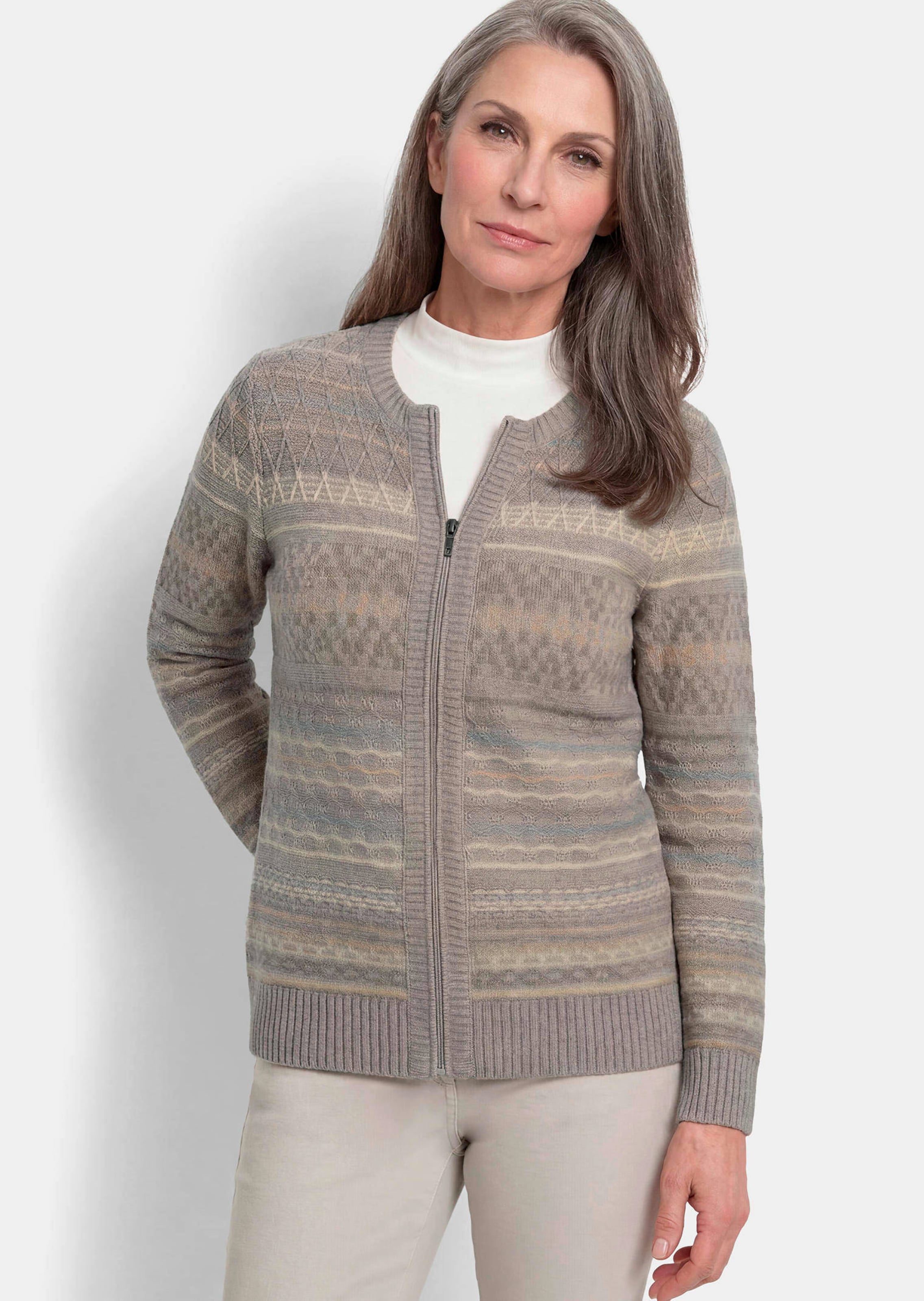 Warm tricot jasje met ritssluiting