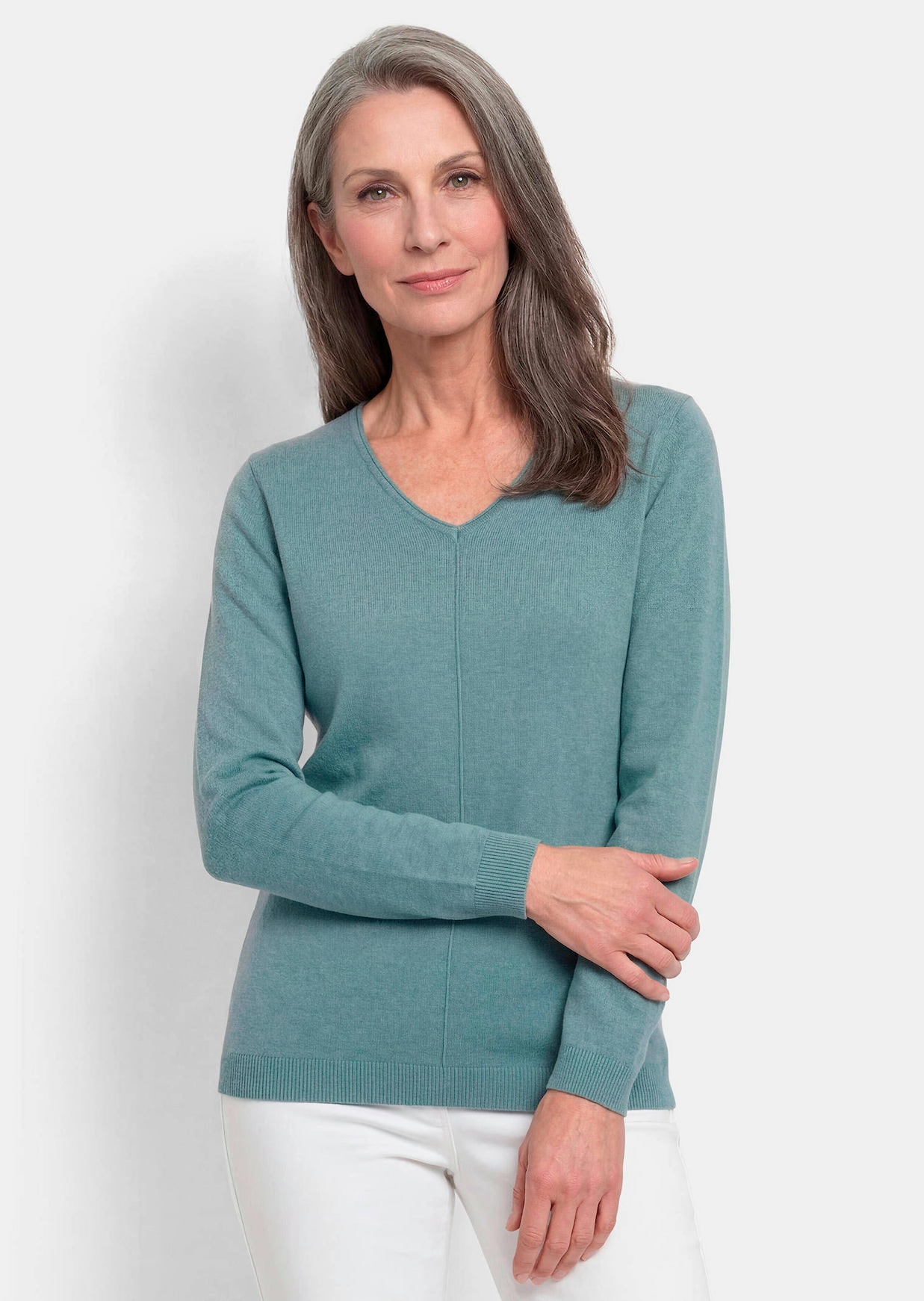 Pullover met een V-hals van COTTAMIRA