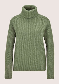 Schimmernder Rollkragen-Pullover mit Raglanärmeln thumbnail 7