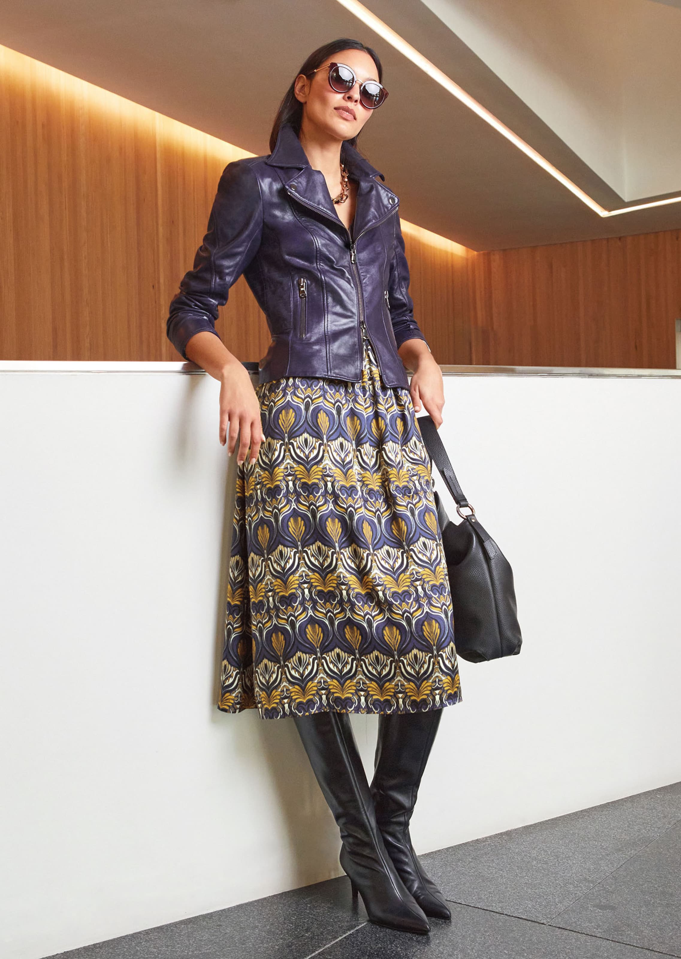 Lederjacke mit Schößchen