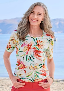 T-shirt en jersey à imprimé floral thumbnail 7