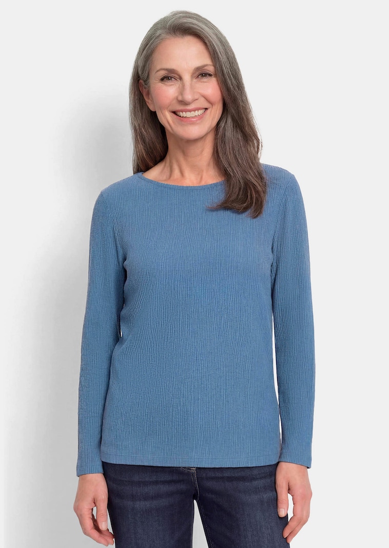 Jersey shirt in crêpelook