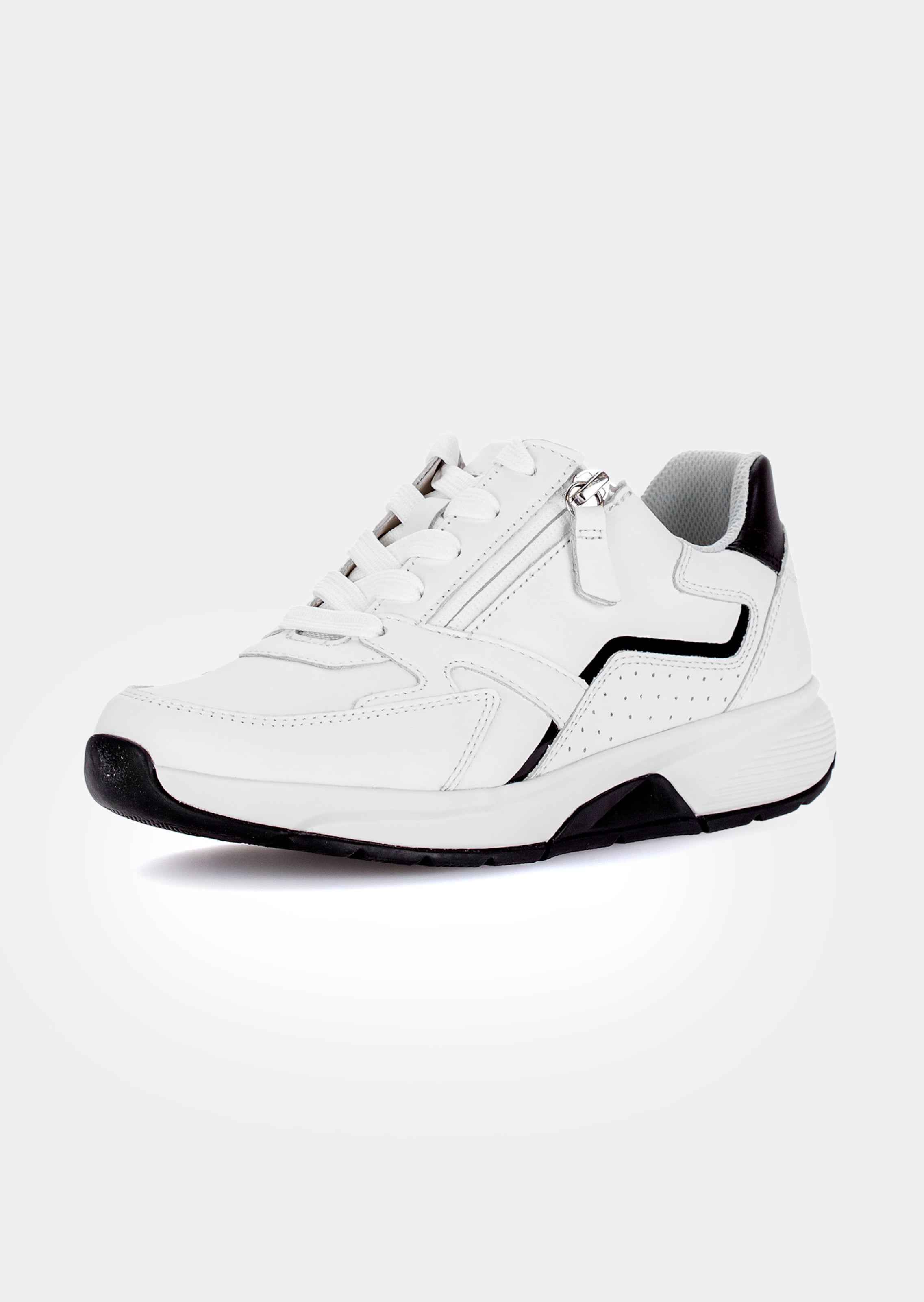 Leder-Sneaker mit Reissverschluss