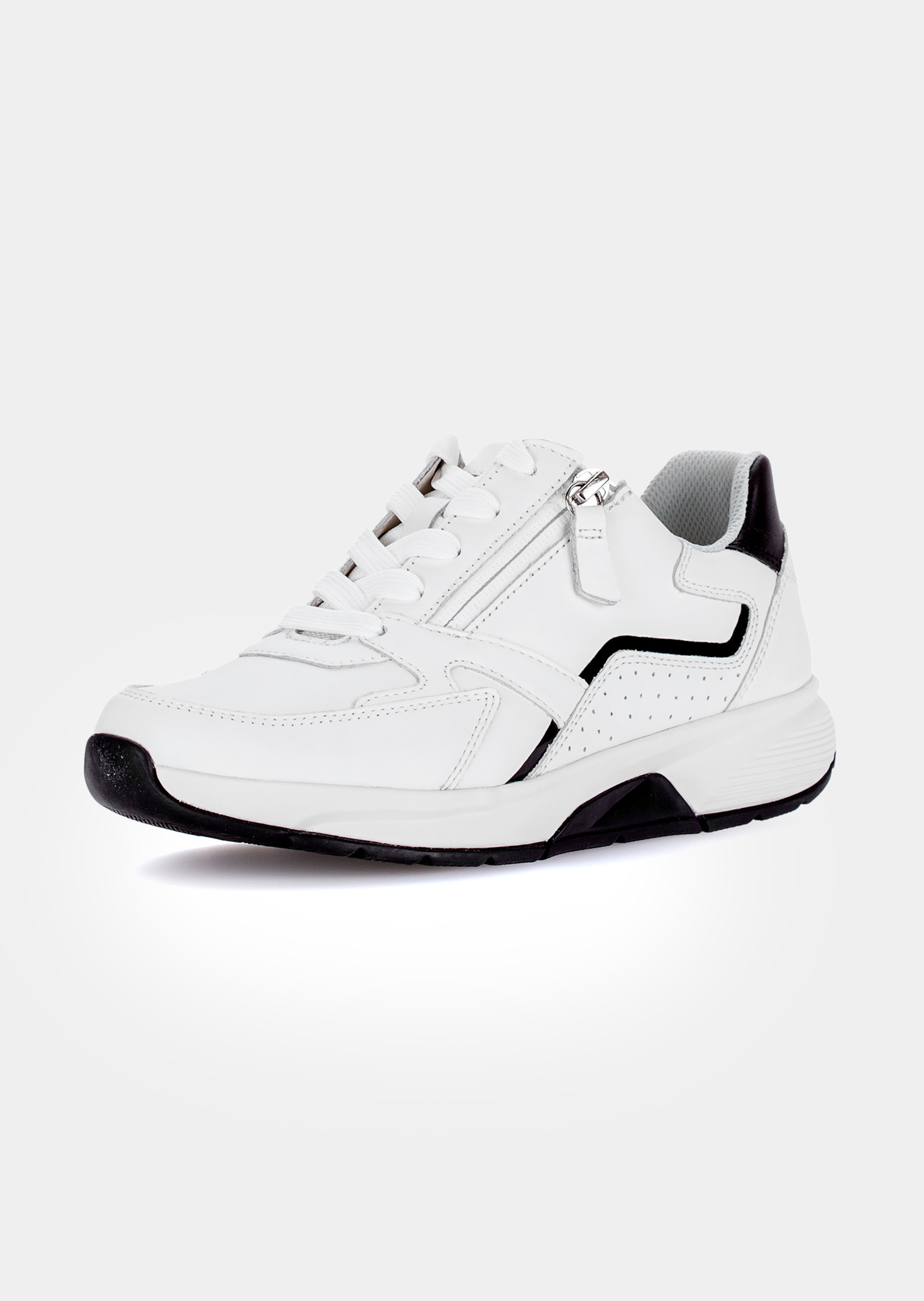 Leren sneakers met ritssluiting
