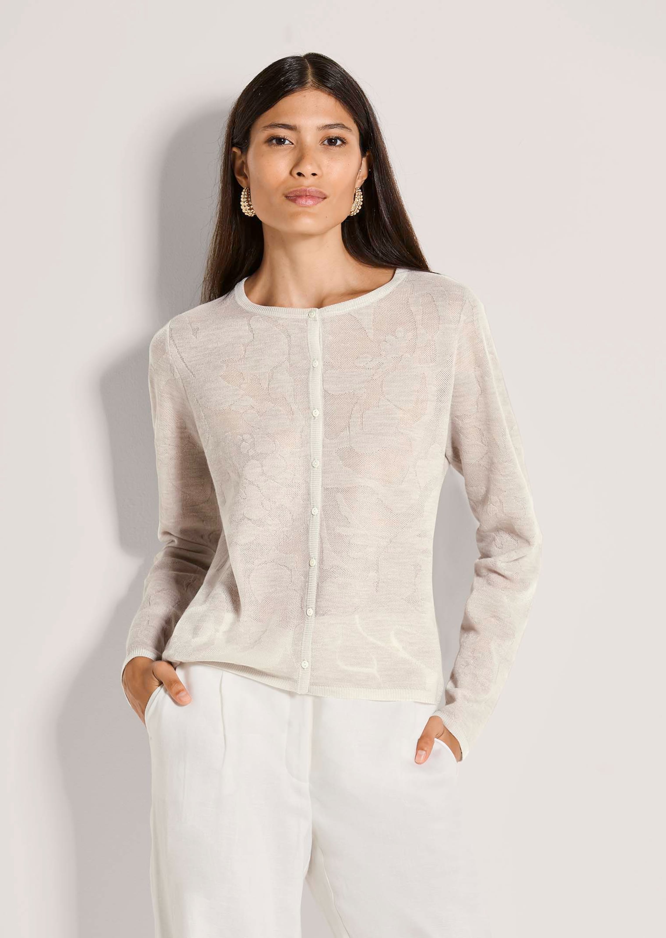 Leichter Jacquard-Cardigan