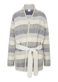 Verschlusslose Strickjacke mit Bindeband thumbnail 7