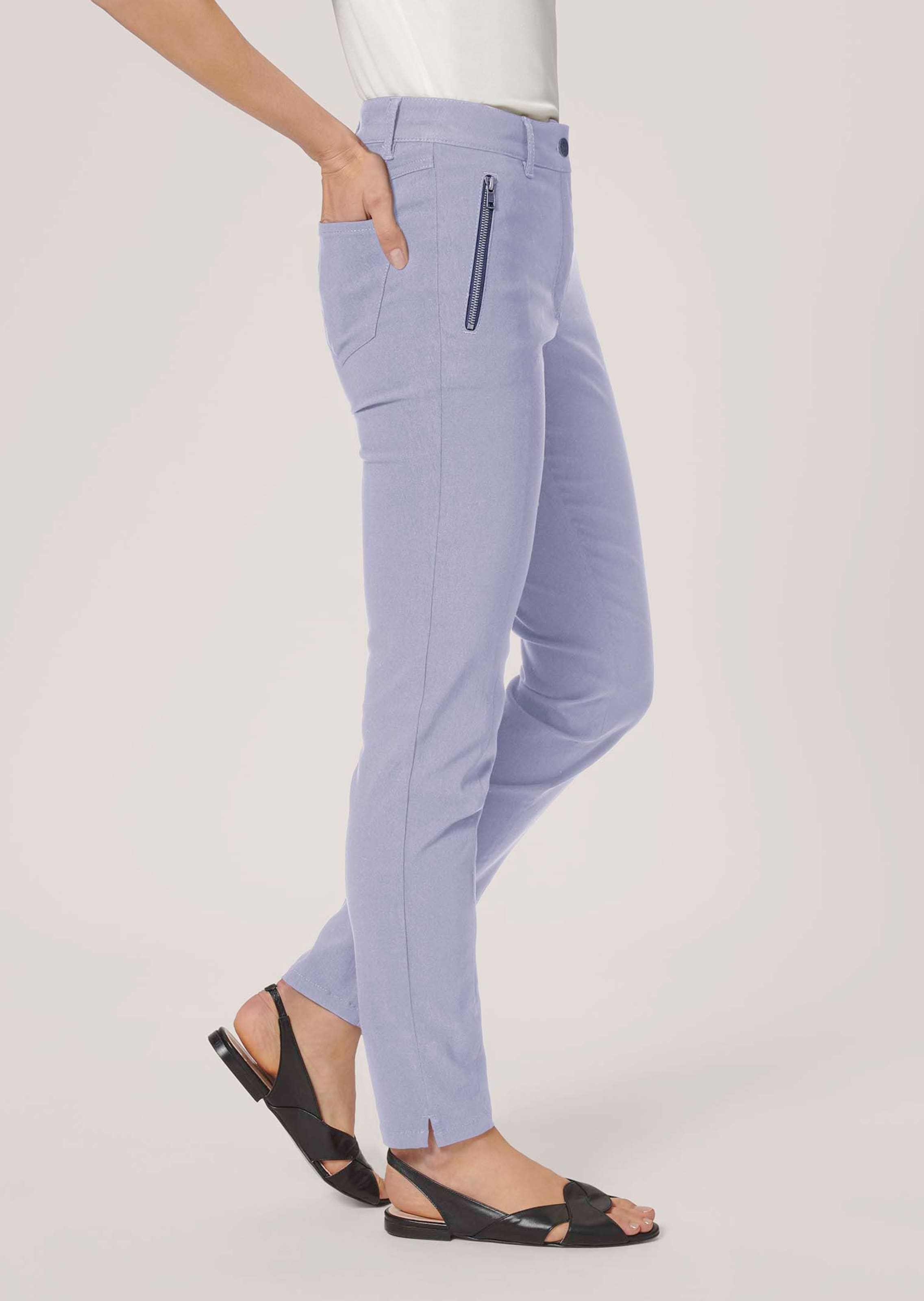 Skinny fit trousers with zip pockets thumbnail 5
