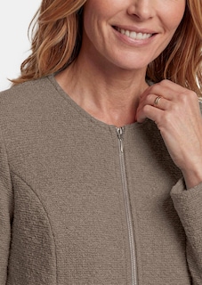 Jacke in Bouclé-Optik mit Baumwolle thumbnail 5