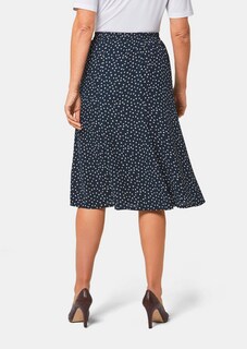 Lichte midi rok met elastische tailleband rondom thumbnail 2