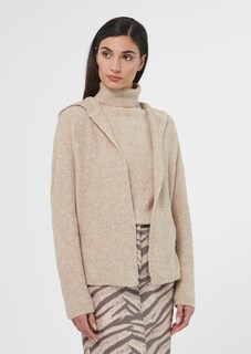 Strickjacke mit Kapuze in Bouclé-Optik thumbnail 2