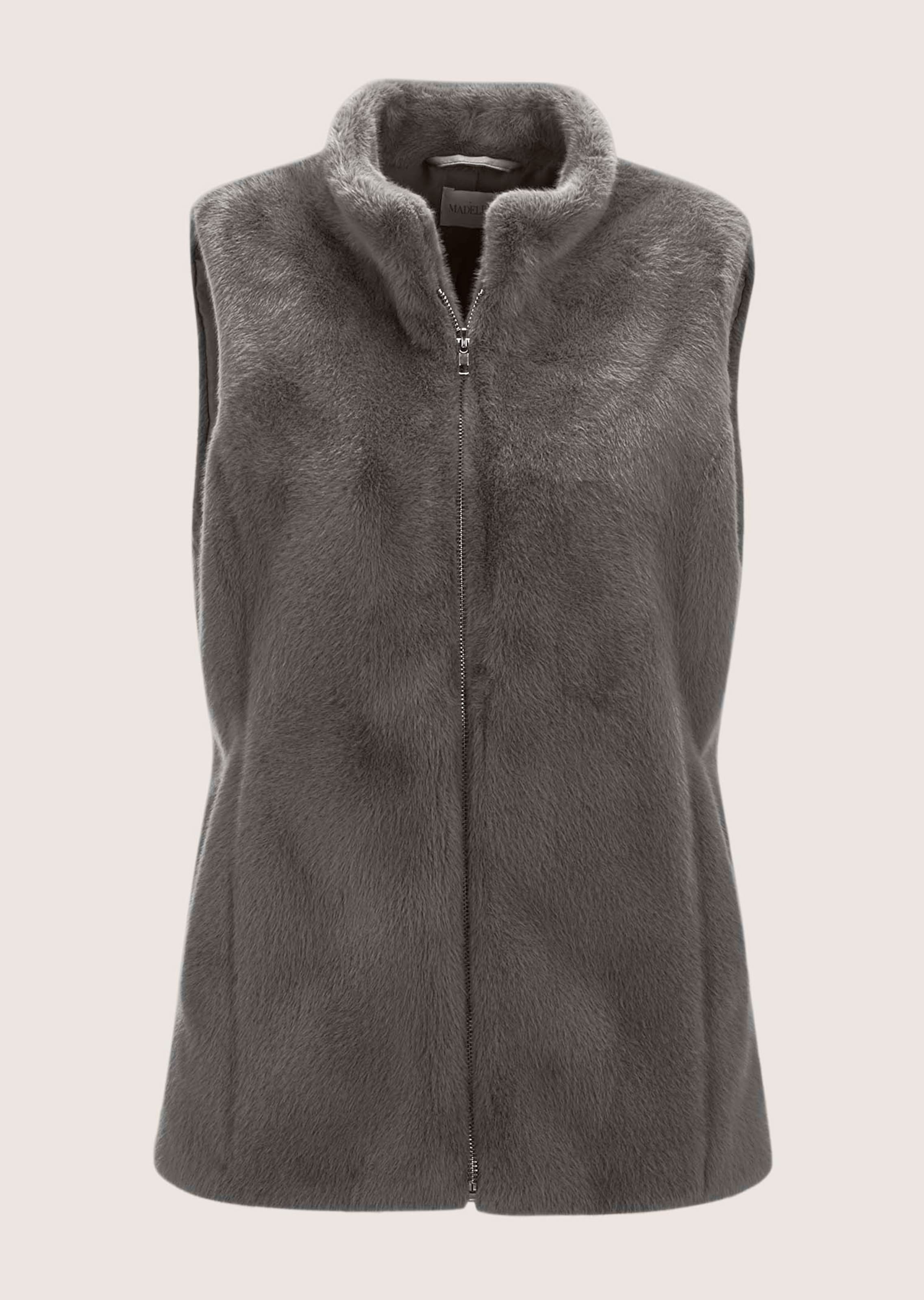 Gilet en fausse fourrure avec zip de fermeture thumbnail 7