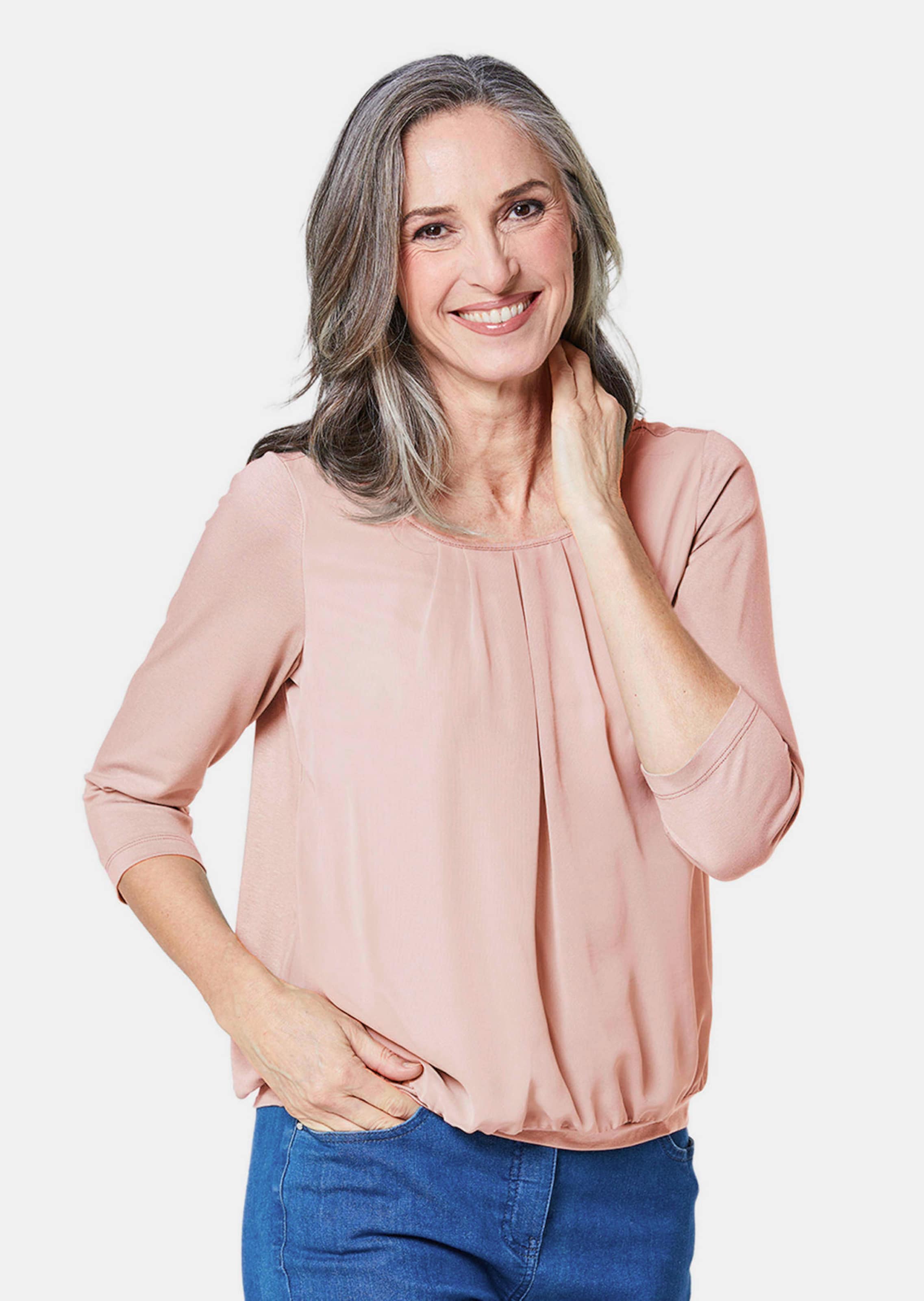 Verzorgd shirt in elegante blouselook