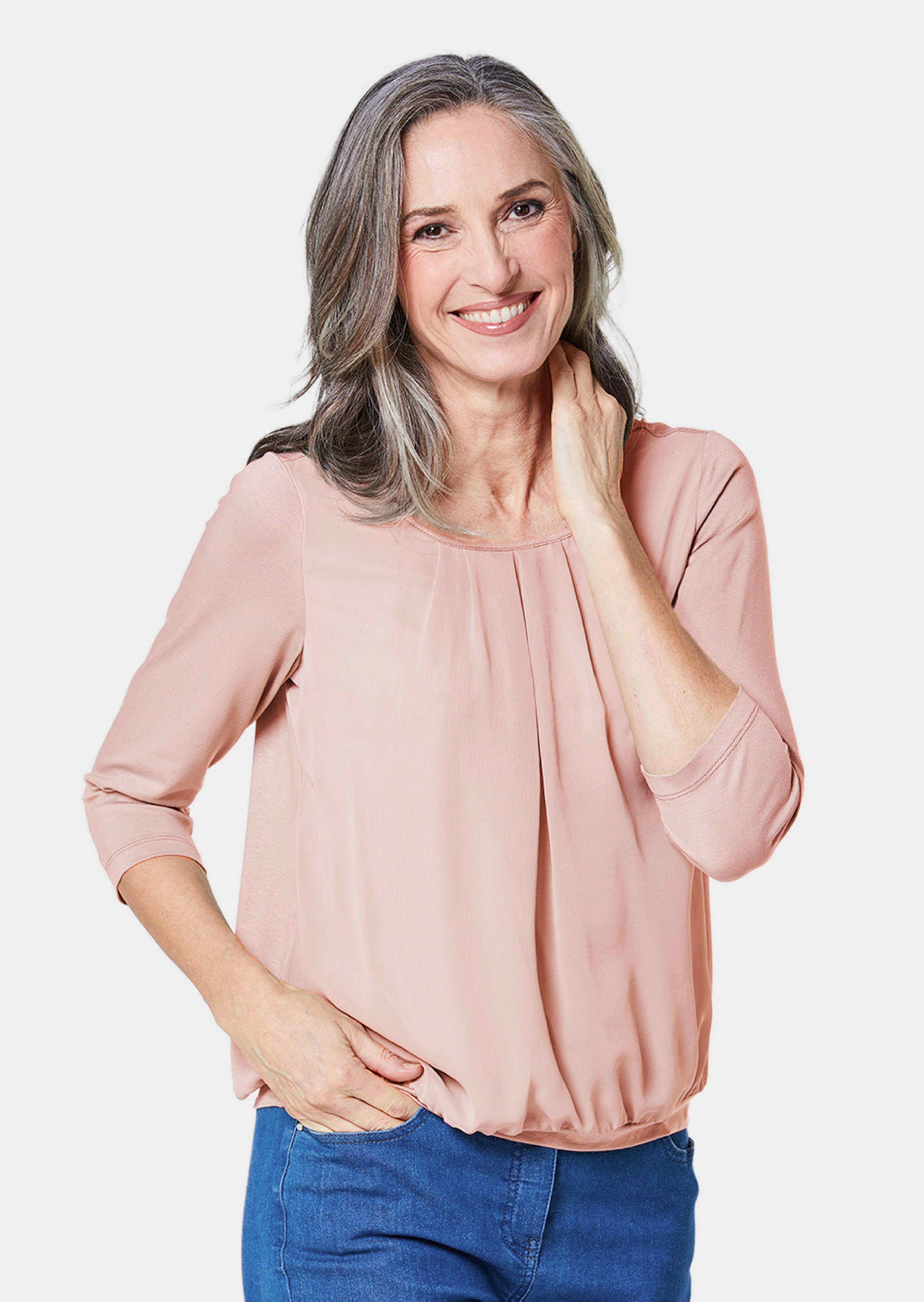 Gepflegtes Shirt in eleganter Blusen-Optik