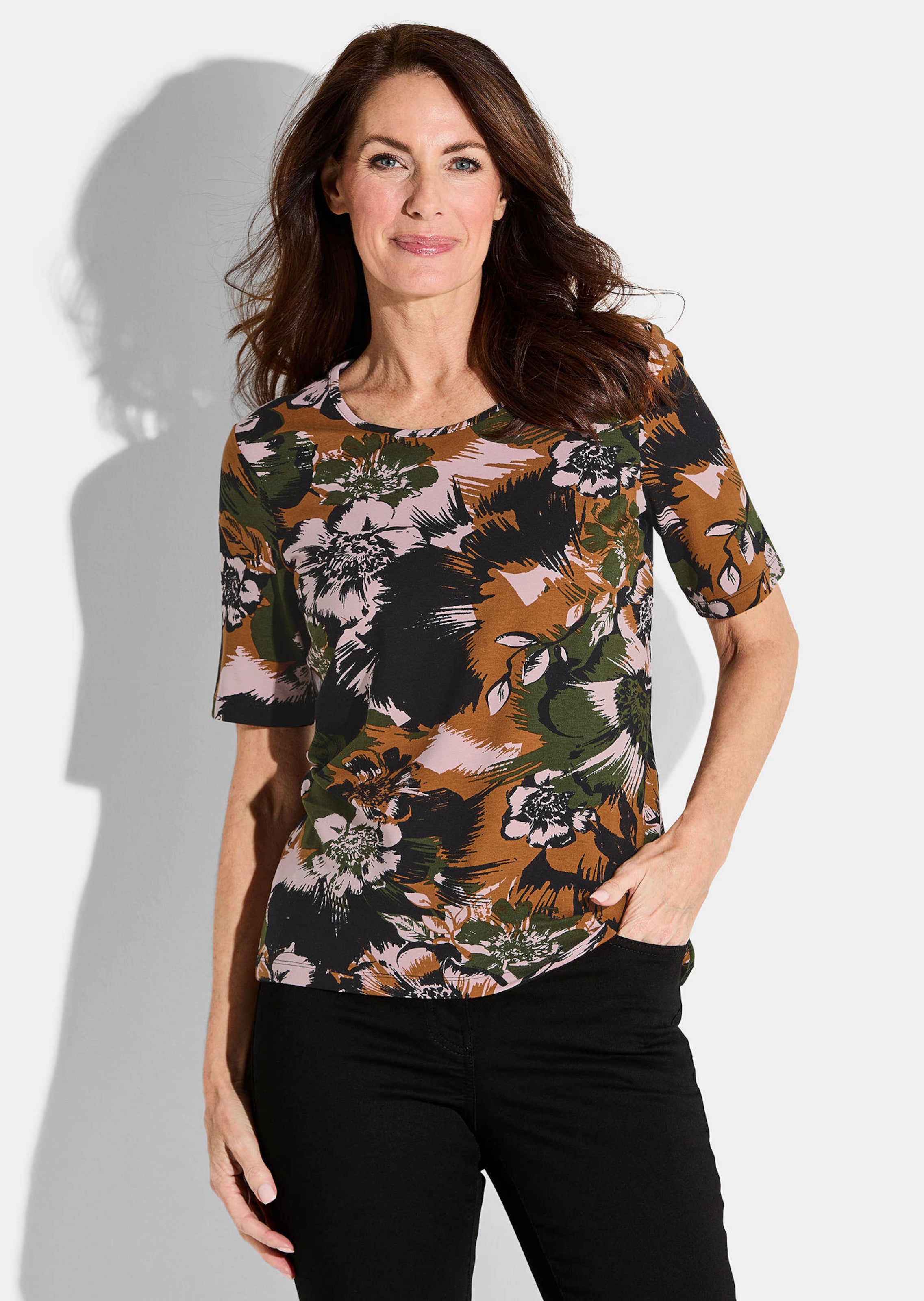Shirt mit femininem Blumenprint