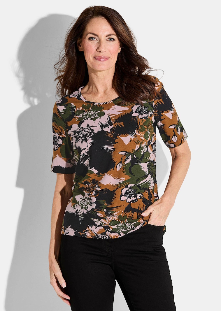 Shirt mit femininem Blumenprint