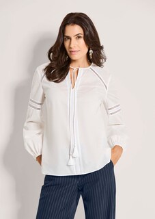 Rundhals-Bluse mit Spitze thumbnail 2