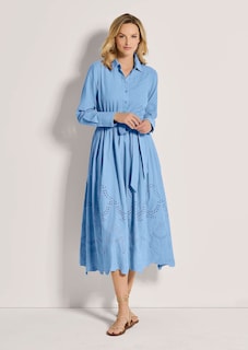 Hemdblusenkleid mit Lochstickerei thumbnail 3