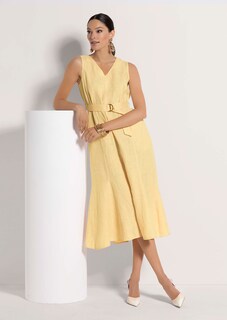 Ärmelloses Leinenkleid thumbnail 5