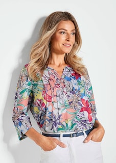Farbbrillante Druckbluse mit liebevollen Details thumbnail 4