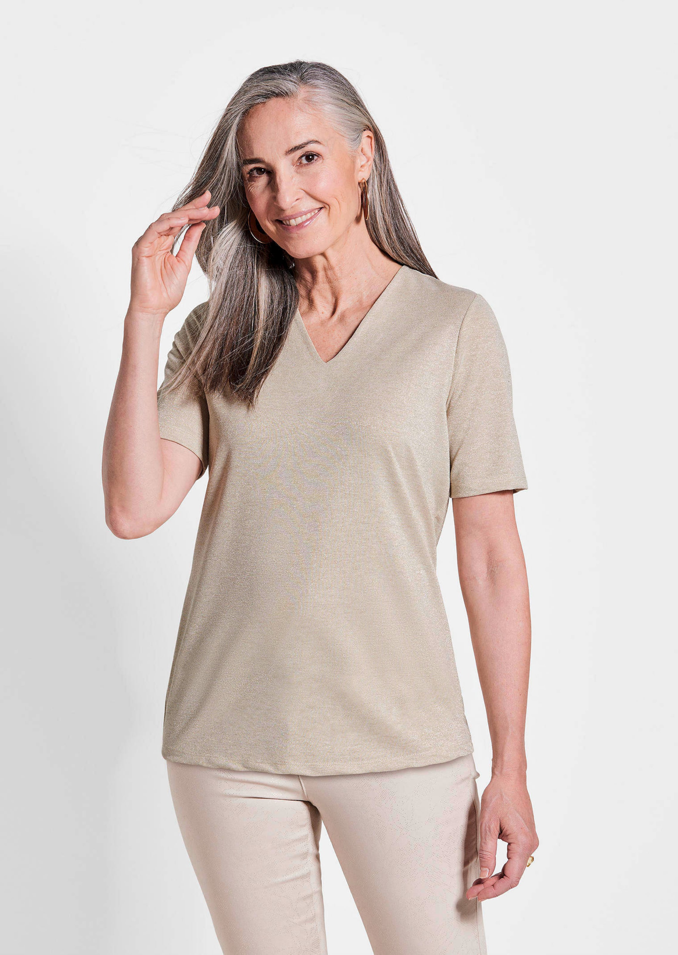 Shirt mit schimmerndem Glanz