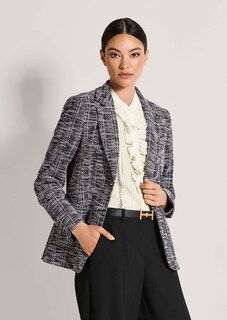 Jersey-Blazer in Tweed-Optik mit Effektgarn thumbnail 1