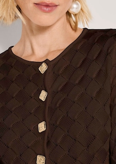 Blazer en maille de coton à motif structuré thumbnail 6