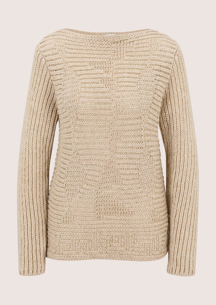 Textured jumper with shimmering accents