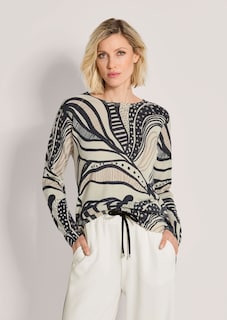Feinstrick-Pullover mit Fantasy-Print thumbnail 2