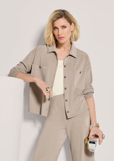Oversize Hemdbluse mit aufgesetzten Taschen thumbnail 5