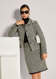 Tweed-Blazer mit französischem Esprit thumbnail 5