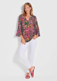 Blouseshirt met mouwen van fijn chiffon thumbnail 2