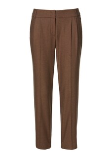 Schlanke Bundfaltenhose mit Knopfriegel thumbnail 2