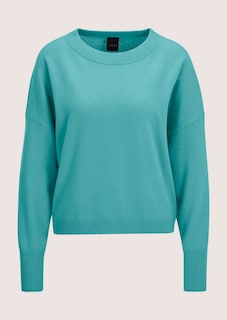 Kurzer Oversize-Pullover mit Kaschmir thumbnail 7