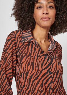 Long-line animal print blouse thumbnail 6
