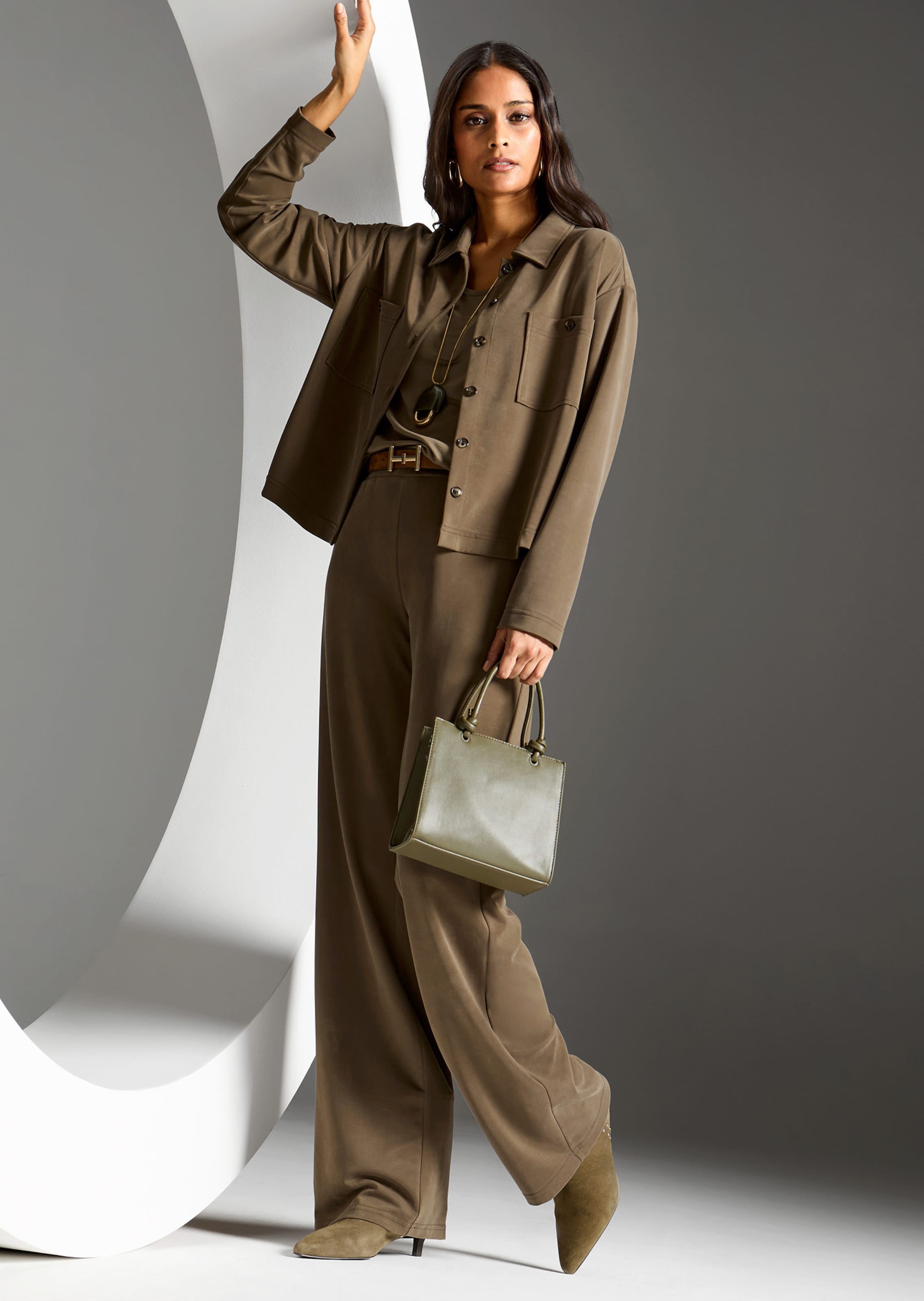Pantalon à taille élastique en jersey doux
