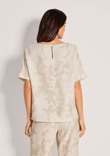 Bluse mit floralem Print und Crash-Struktur thumbnail 4