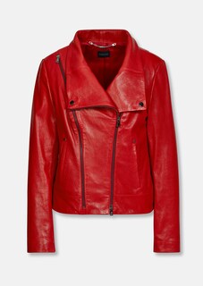 Biker-Jacke aus geprägtem Lammnappa-Leder thumbnail 7