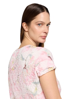 Strukturiertes Shirt mit Blumenmuster thumbnail 5