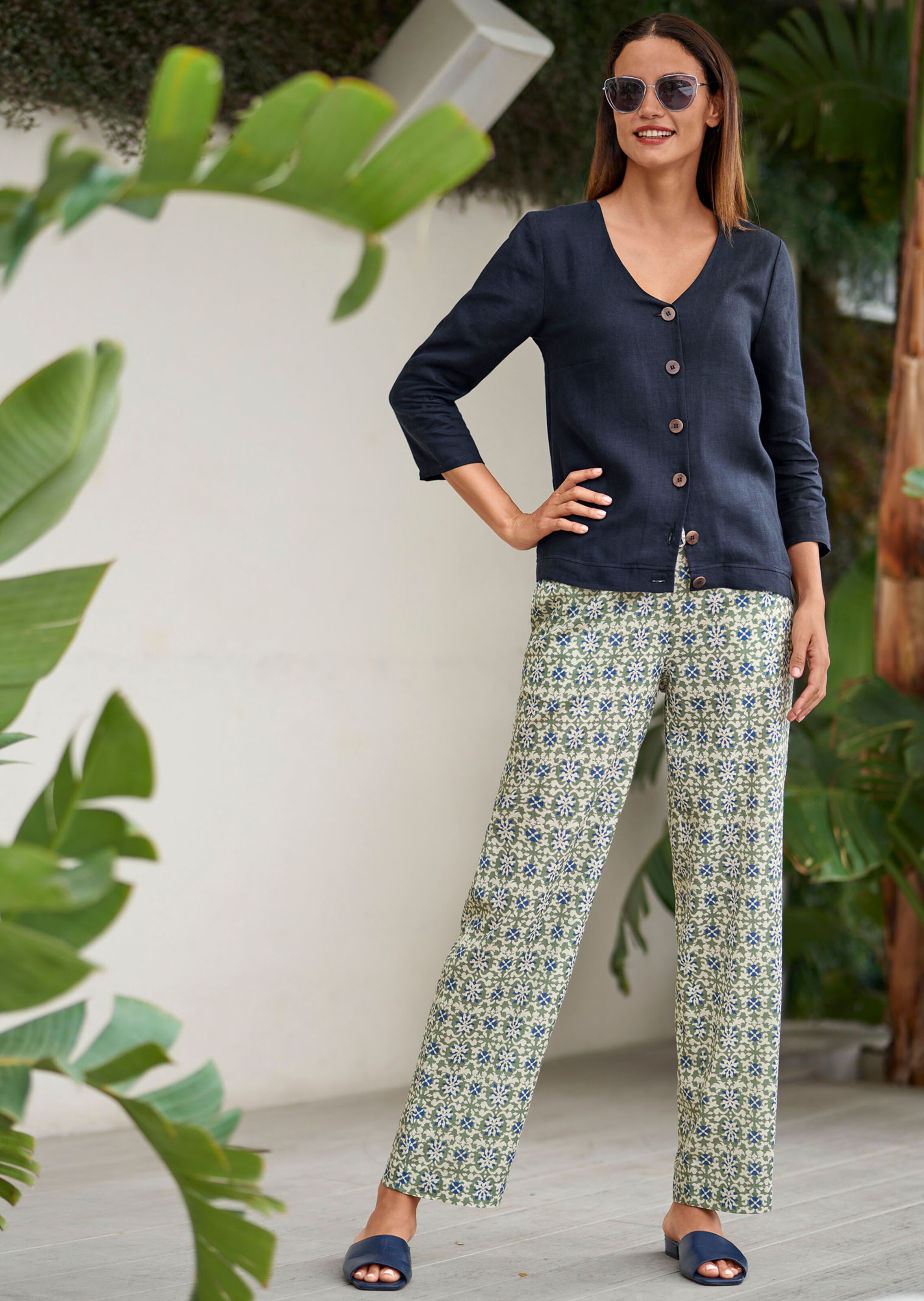 Weite Leinenhose