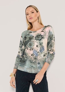 Pullover mit edlem All-over-Print thumbnail 2