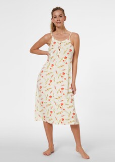 Bedrucktes Nachtkleid mit Spaghettiträgern thumbnail 2