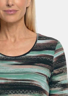 Shirt met artistiek streeppatroon thumbnail 5
