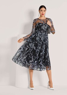 Cocktailkleid mit Blütenstickerei thumbnail 4