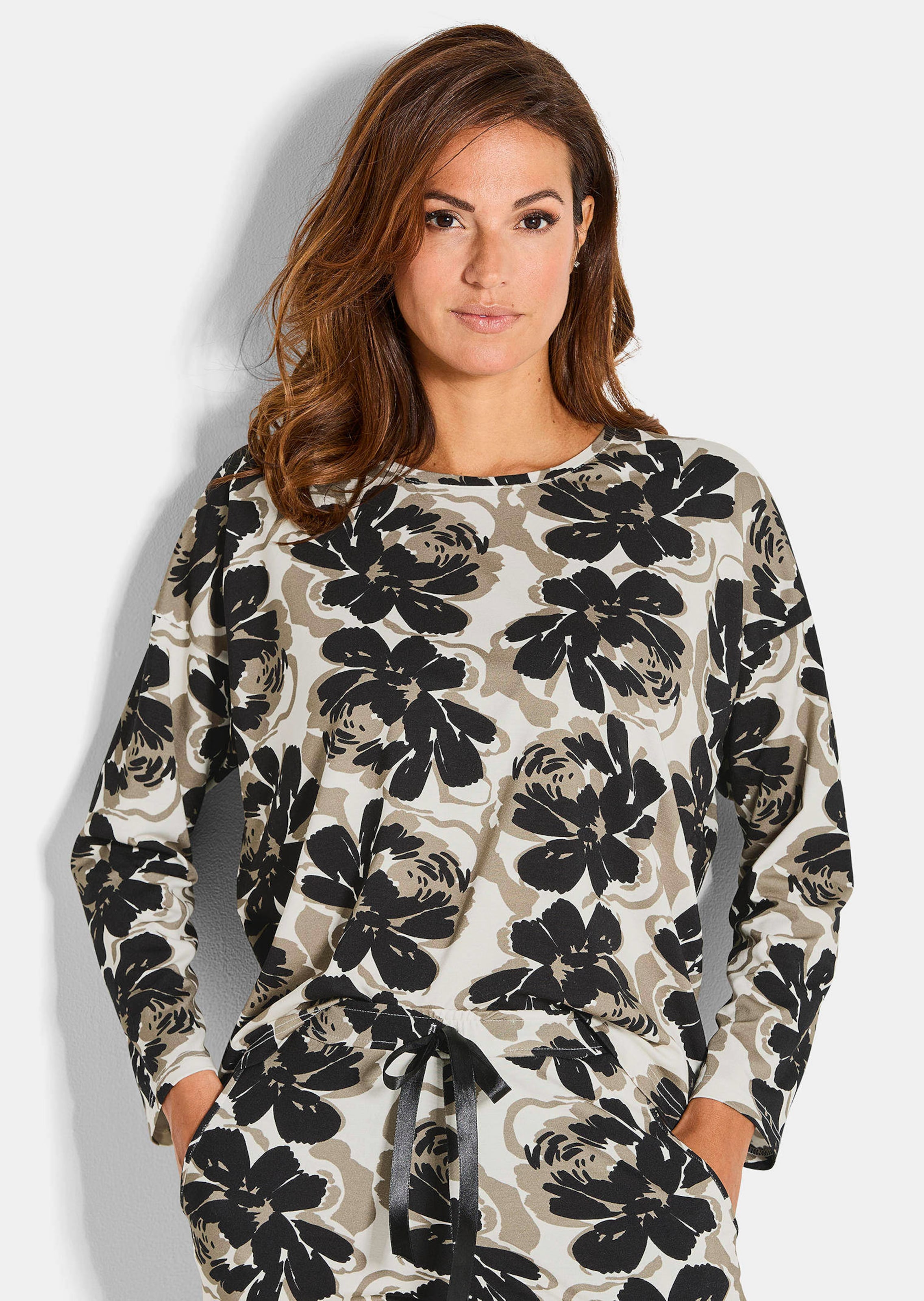 Pyjamashirt mit Floral-Print