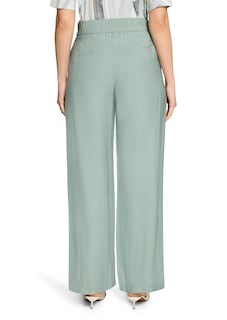 Wijde broek van glanzende viscose thumbnail 3