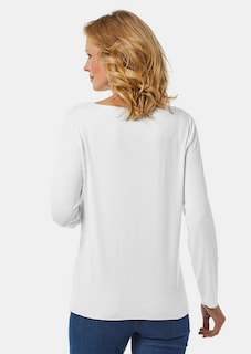 Veelzijdig te combineren shirt met lange mouwen en harmonieuze sierrand thumbnail 3