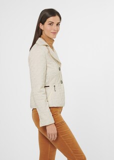 Warm padded short jacket with structure thumbnail 5