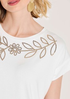 T-shirt avec motif en sequins thumbnail 6